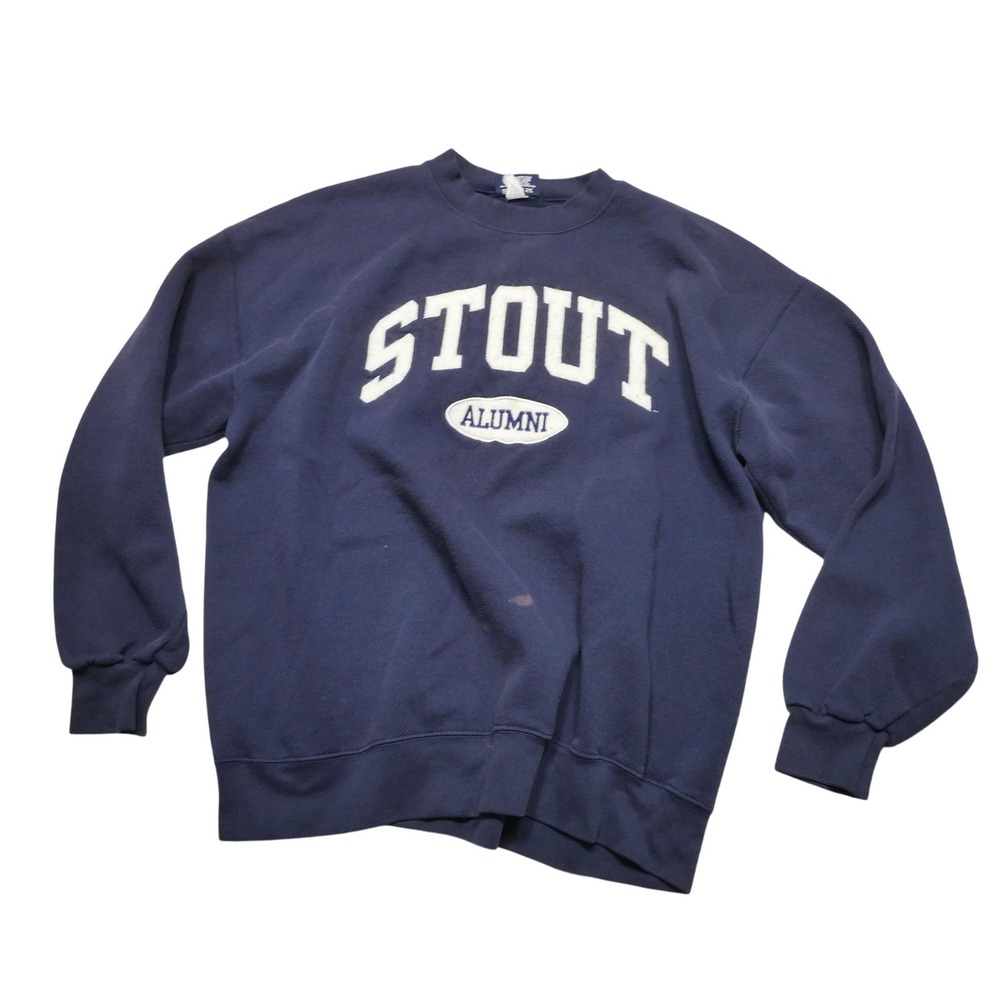 JanSport Sweatshirt Mens XL Blue Fleece Pullover Stout Alumni College University